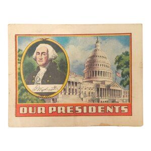 Our Presidents Booklet Vintage 1930s Alka Seltzer Dr. Miles Nervine Advertising